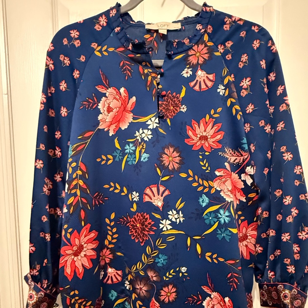 Floral Blue Women's Dress